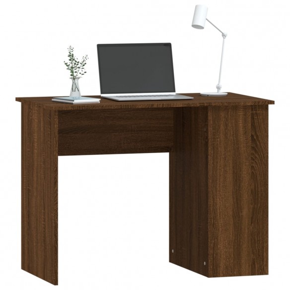 Bureau chêne marron 100x55x75 cm bois d'ingénierie