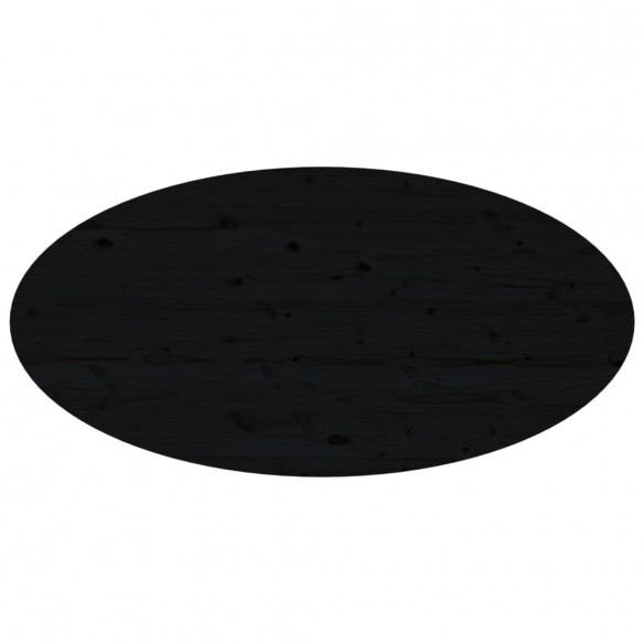 Table basse Noir 110x55x45 cm Bois massif de pin