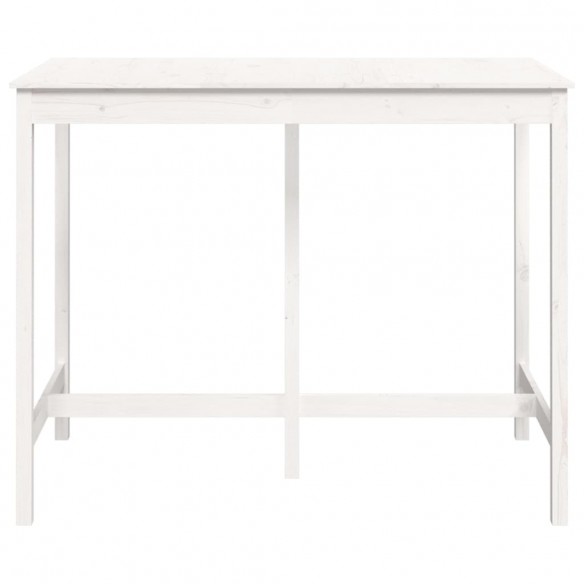 Table de bar Blanc 140x80x110 cm Bois massif de pin