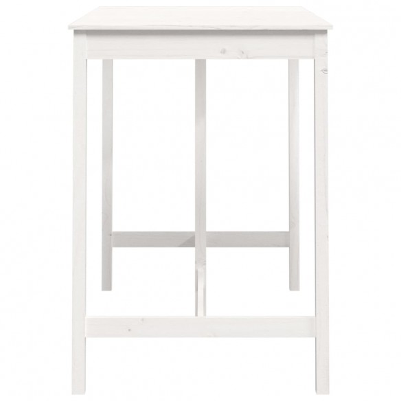 Table de bar Blanc 140x80x110 cm Bois massif de pin