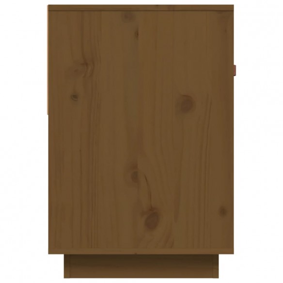 Meuble TV Marron miel 90x40x60 cm Bois de pin massif