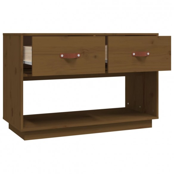 Meuble TV Marron miel 90x40x60 cm Bois de pin massif