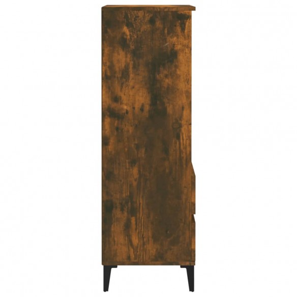 Buffet haut Chêne fumé 40x36x110 cm Bois d'ingénierie