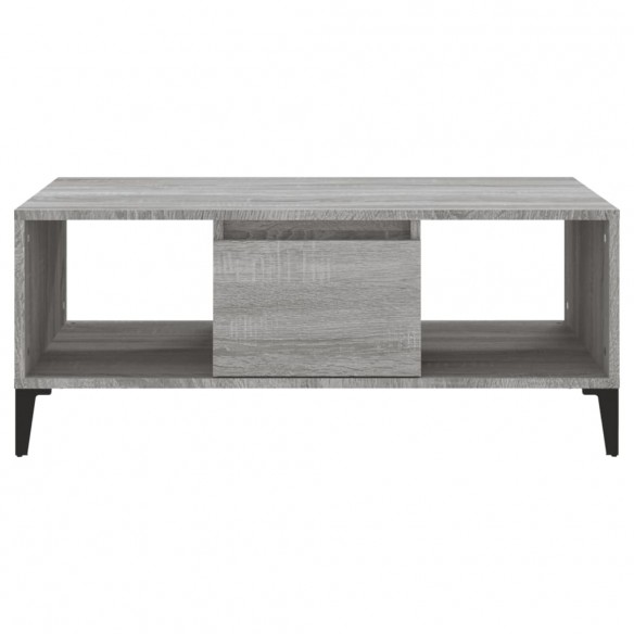 Table basse Sonoma gris 90x50x36,5 cm Bois d'ingénierie