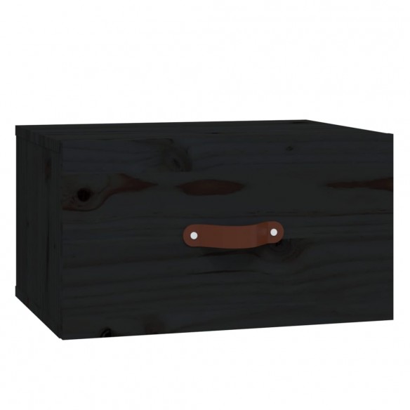 Table de chevet murale Noir 40x29,5x22 cm