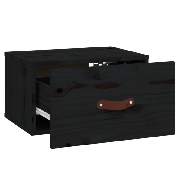 Table de chevet murale Noir 40x29,5x22 cm