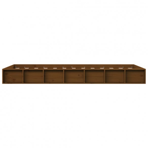 Cadre de lit Marron miel 75x190 cm Petit simple Bois massif