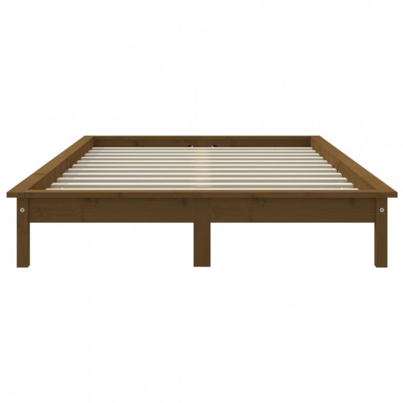 Cadre de lit Marron miel 160x200 cm Bois de pin massif