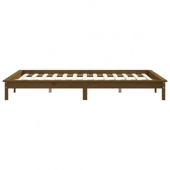 Cadre de lit Marron miel 160x200 cm Bois de pin massif