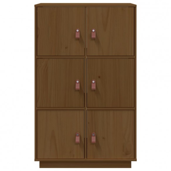 Buffet haut Marron miel 67x40x108,5 cm Bois massif de pin