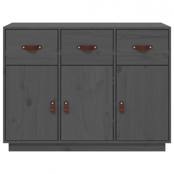 Buffet Gris 100x40x75 cm Bois massif de pin