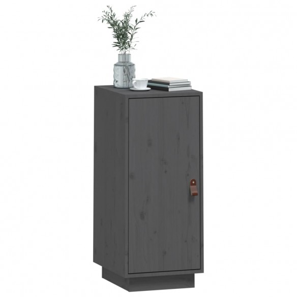 Buffet Gris 34x40x75 cm Bois massif de pin