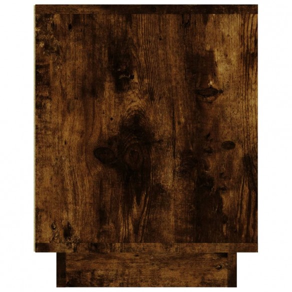 Meuble TV chêne fumé 102x35x45 cm bois d'ingénierie