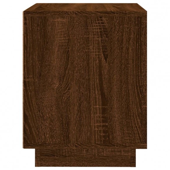 Table de chevet chêne marron 44x35x45 cm bois d'ingénierie