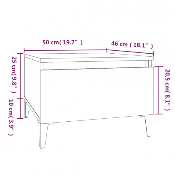 Tables d'appoint 2 pcs Sonoma gris 50x46x35 cm Bois ingénierie