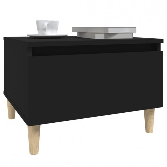 Tables d'appoint 2 pcs Noir 50x46x35 cm Bois d'ingénierie