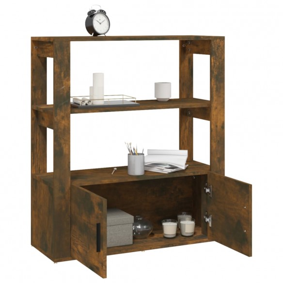 Buffet Chêne fumé 80x30x90 cm Bois d'ingénierie