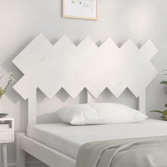 Tête de lit Blanc 122,5x3x80,5 cm Bois massif de pin