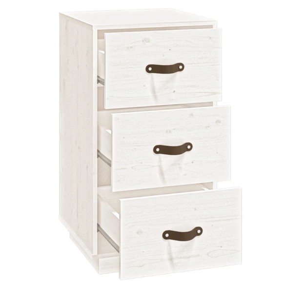 Tables de chevet 2 pcs Blanc 40x40x75 cm Bois de pin massif