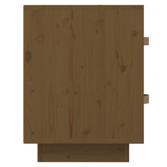 Table de chevet Marron miel 40x34x45 cm Bois de pin massif