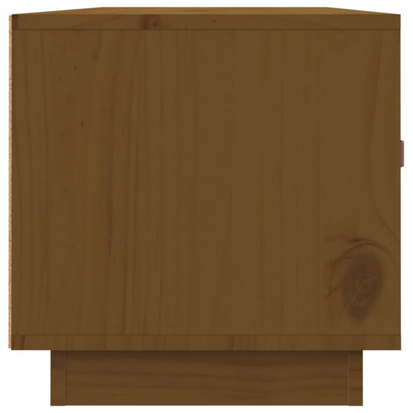 Meuble TV Marron miel 80x34x35 cm Bois de pin massif