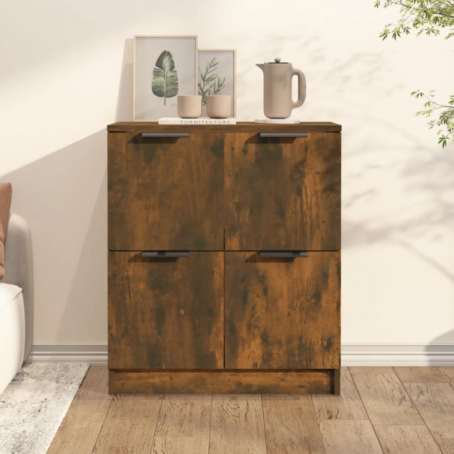 Buffet Chêne fumé 60x30x70 cm Bois d'ingénierie