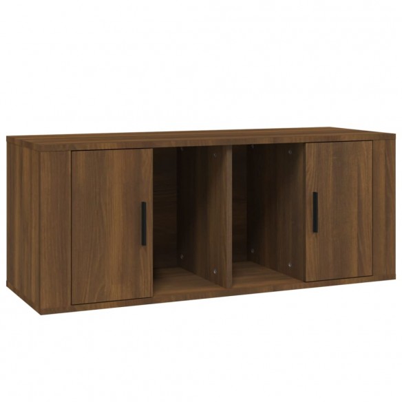 Meuble TV Chêne marron 100x35x40 cm Bois d'ingénierie