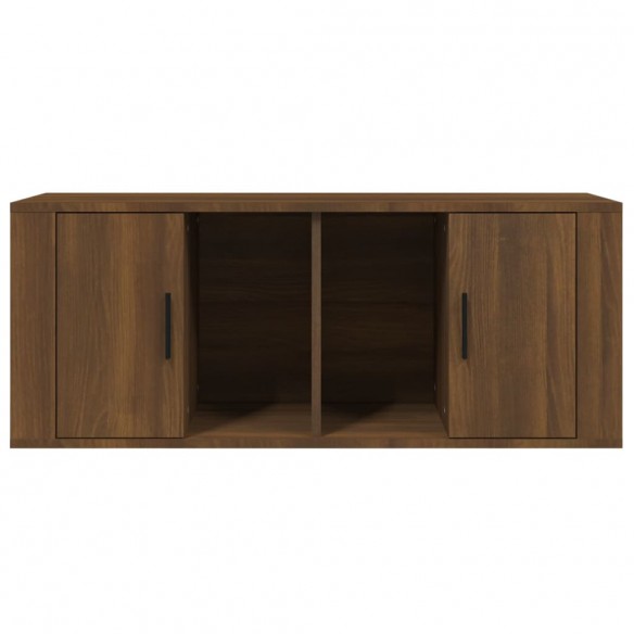 Meuble TV Chêne marron 100x35x40 cm Bois d'ingénierie