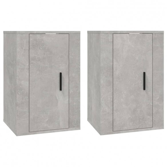 Meubles TV muraux 2 pcs Gris béton 40x34,5x60 cm