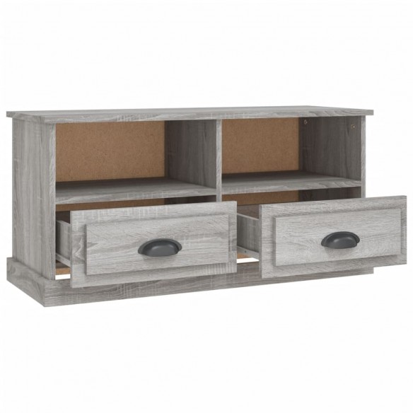 Meuble TV sonoma gris 93x35,5x45 cm bois d'ingénierie