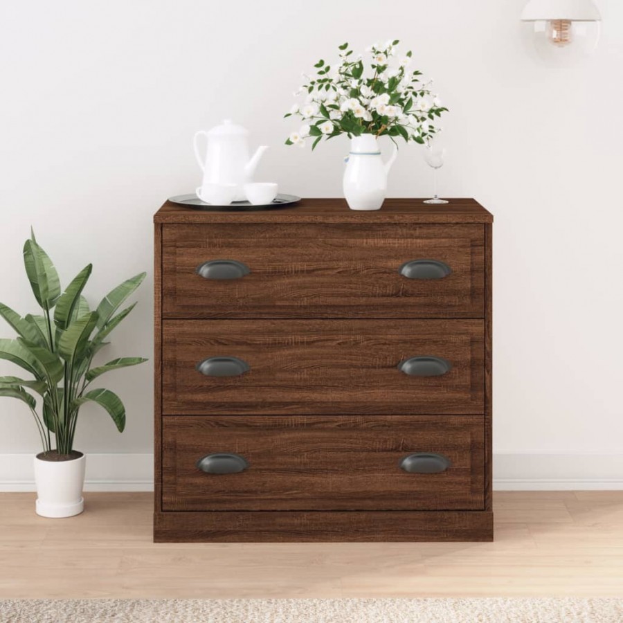 Buffet chêne marron 70x35,5x67,5 cm Bois d'ingénierie