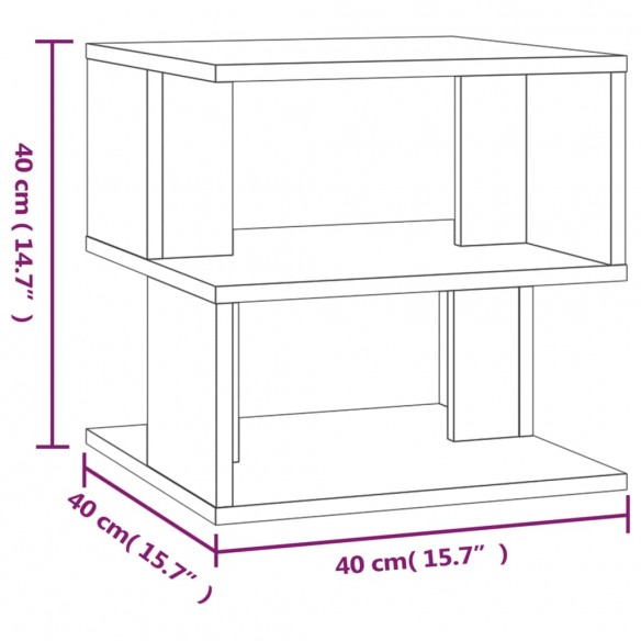 Table d'appoint Chêne marron 40x40x40 cm Bois d'ingénierie