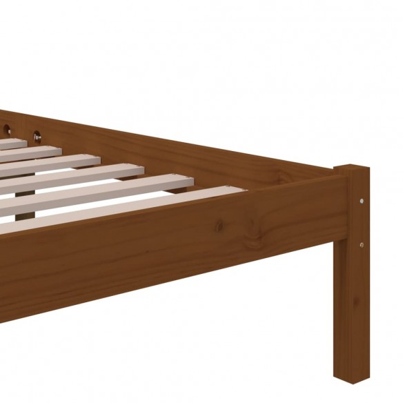 Cadre de lit Marron miel Bois massif 100x200 cm