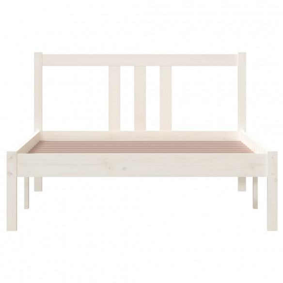 Cadre de lit Blanc Bois massif 100x200 cm