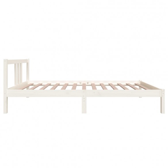 Cadre de lit Blanc Bois massif 100x200 cm