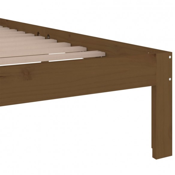 Cadre de lit Marron miel Bois massif 120x200 cm