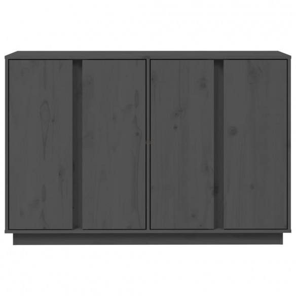 Buffet Gris 120x35x80 cm Bois massif de pin