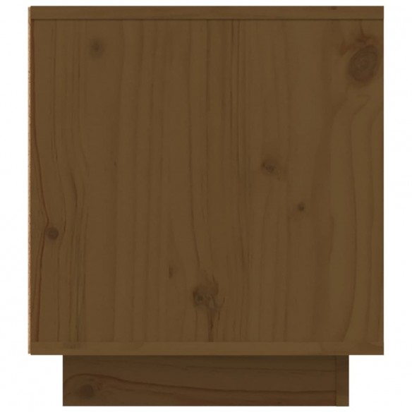 Meuble TV Marron miel 110x35x40,5 cm Bois de pin massif