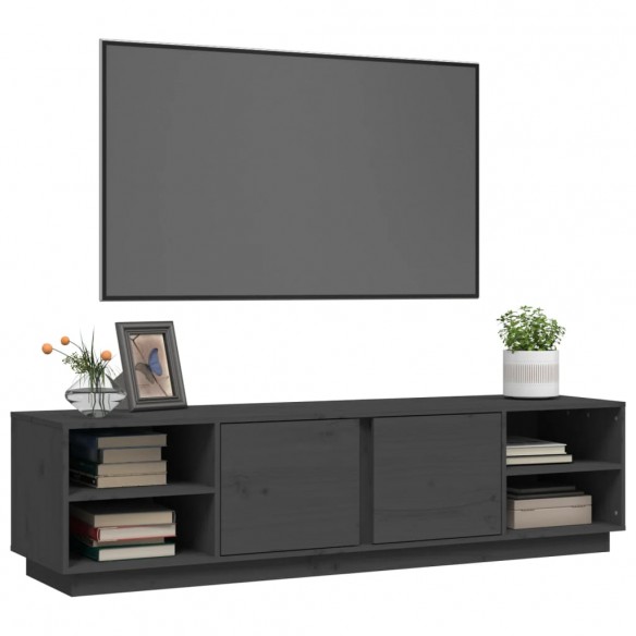 Meuble TV Gris 156x40x40 cm Bois de pin massif