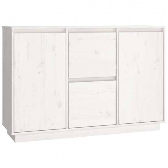 Buffet Blanc 111x34x75 cm Bois massif de pin