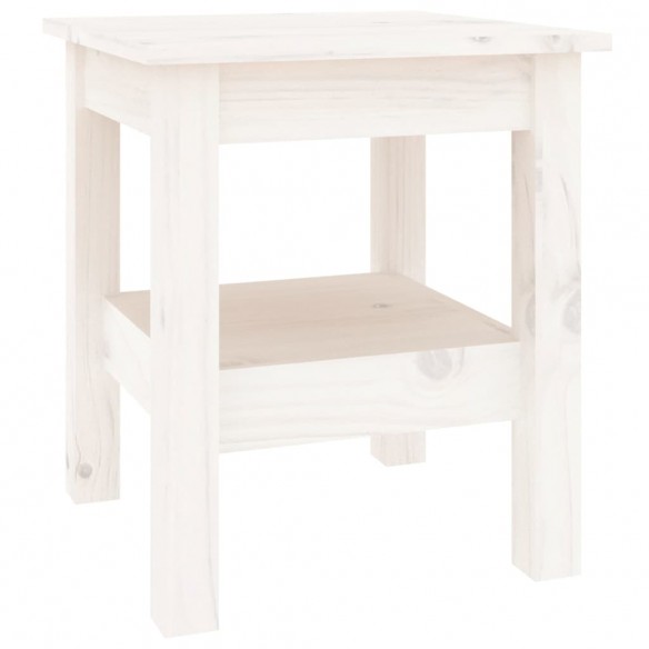 Table basse Blanc 35x35x40 cm Bois massif de pin