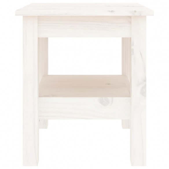 Table basse Blanc 35x35x40 cm Bois massif de pin