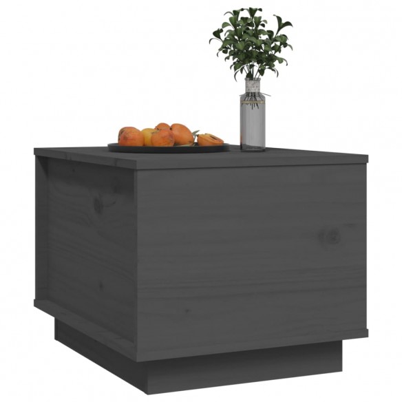 Table basse Gris 40x50x35 cm Bois massif de pin