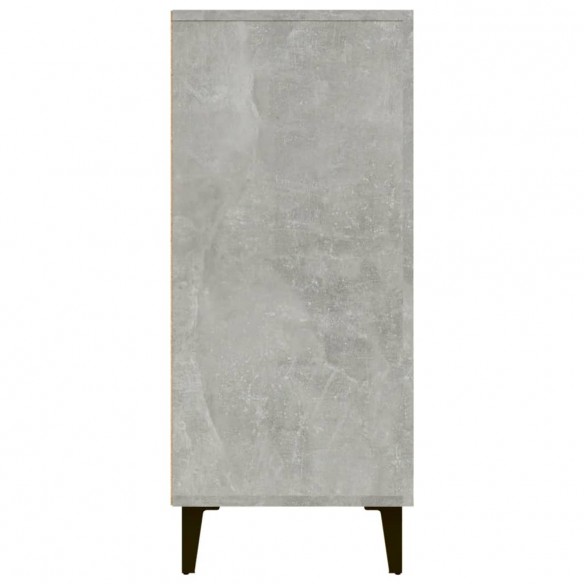 Buffet gris béton 90x34x80 cm bois d'ingénierie