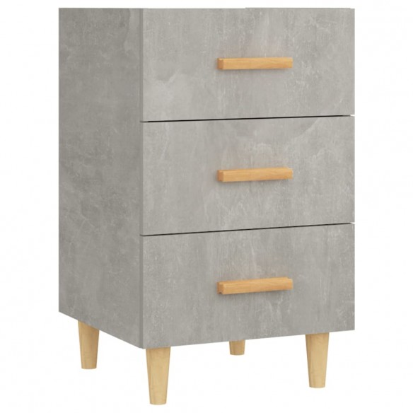 Table de chevet gris béton 40x40x66 cm bois d'ingénierie