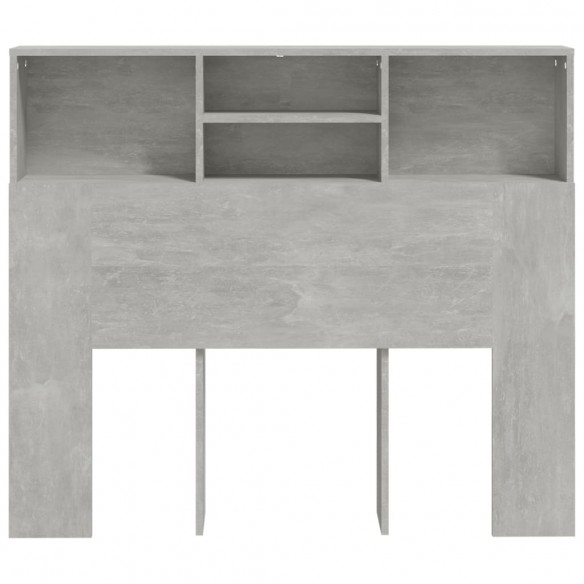 Armoire de tête de lit Gris béton 120x19x103,5 cm