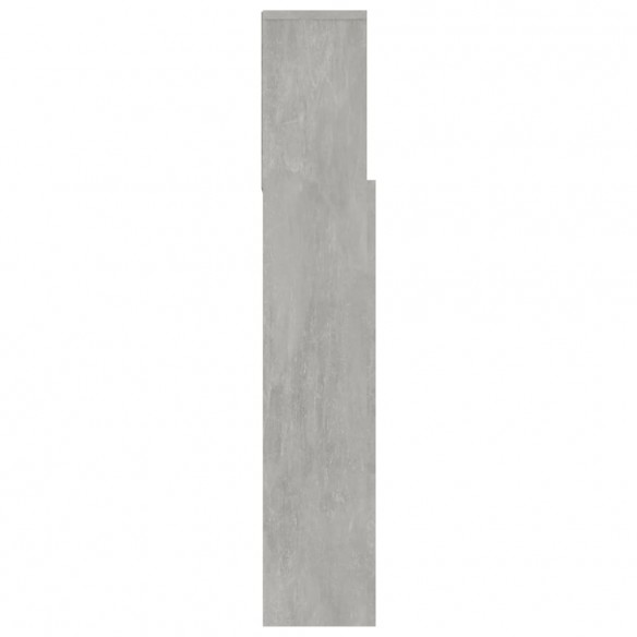 Armoire de tête de lit Gris béton 120x19x103,5 cm