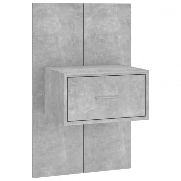 Tables de chevet murales 2 pcs Gris béton