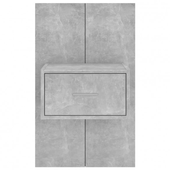 Tables de chevet murales 2 pcs Gris béton