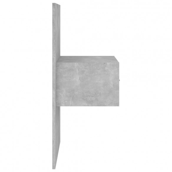 Tables de chevet murales 2 pcs Gris béton